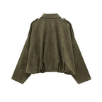 Dames oversized jas - luxueuze suede layering voor casual uitjes