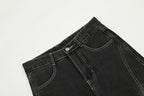 Flared denim jeans - vintage zwarte damesbroeken