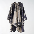 Patroon open dames poncho