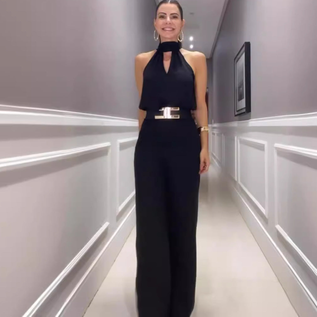 Dames elegante jumpsuit - mouwloze avondkleding voor speciale gelegenheden