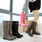 Dames waterdichte laarzen - stijlvolle hoge rubberen regenlaarzen