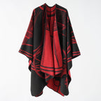 Patroon open dames poncho