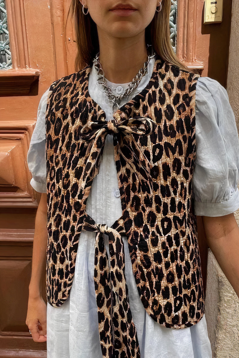 Leopard print vest - trendy dames gilet voor lente/zomer