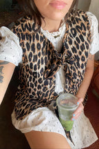 Leopard print vest - trendy dames gilet voor lente/zomer
