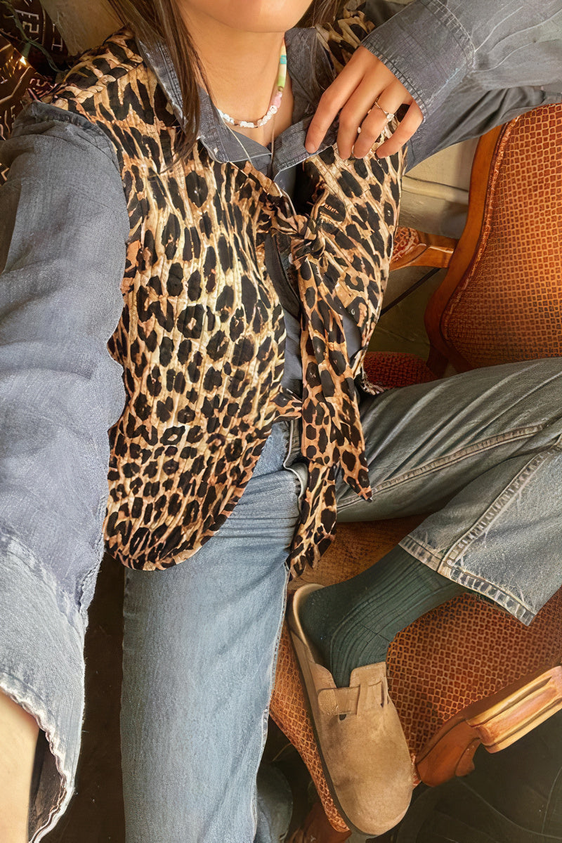 Leopard print vest - trendy dames gilet voor lente/zomer