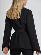 Blazer met riem - elegante damesjas voor smart-casual gelegenheden - Bakkermode.nl