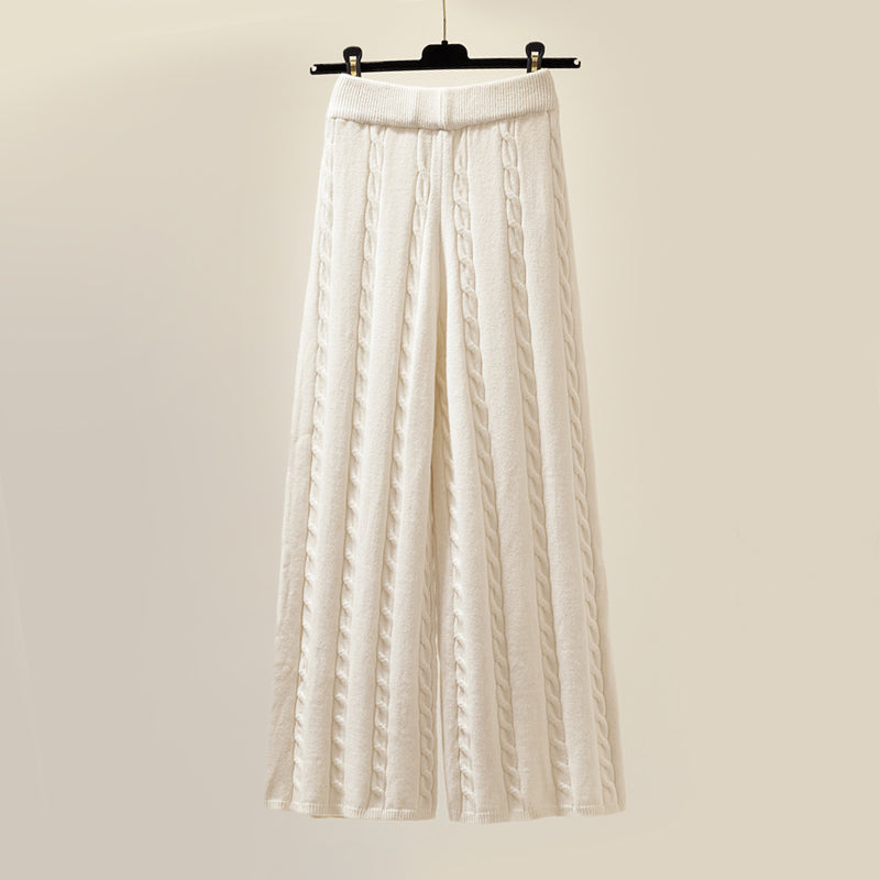 3-delige beige winterset - stijlvolle dames gebreide top, puffer bodywarmer en broek - Bakkermode.nl