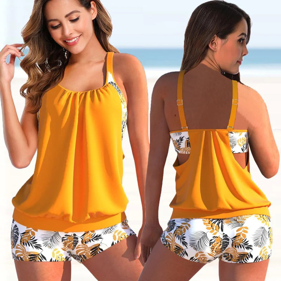 Tankini set - stijlvolle dames zwemkleding met verstelbare bandjes