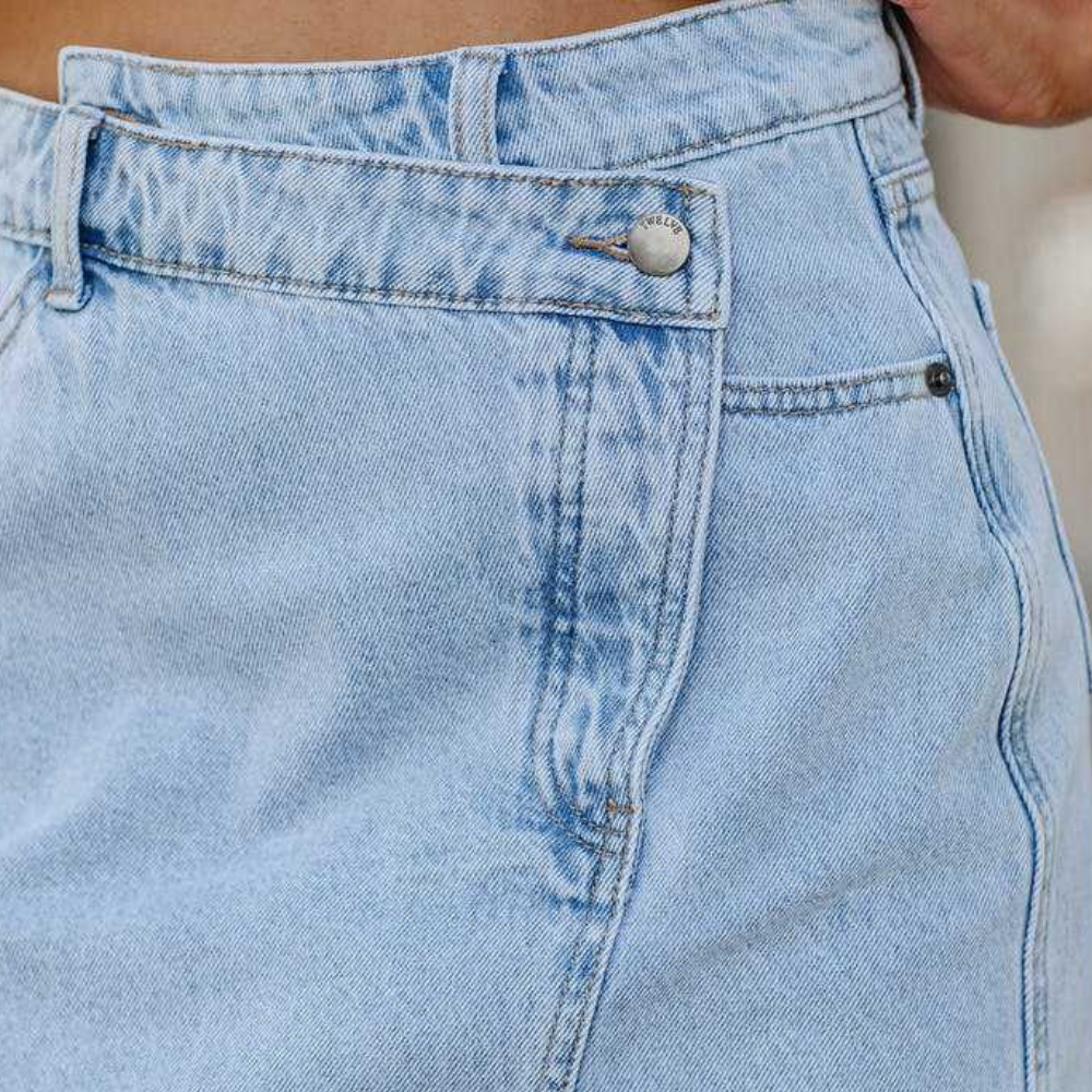 Denim rok - klassieke blauwe minirok voor dames