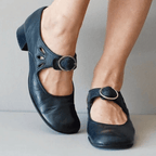 Dames leren mary jane schoenen - stijlvolle flats met gespsluiting