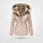 Pufferjas met capuchon - geïsoleerde dames winterjacket