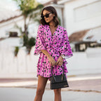 Dames bloemen mini jurk casual outfit - lichte elegante dagjurk voor elke gelegenheid