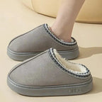 Pluche slip-on sloffen dames – zachte comfortabele huissloffen - Bakkermode.nl