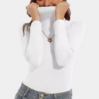 Turtleneck bodysuit - stijlvolle dames top met lange mouwen
