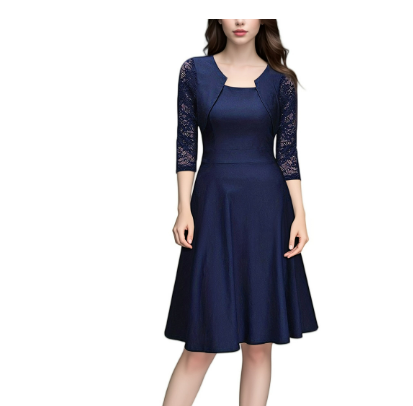 Damesjurk met kantmouwen - tijdloze elegantie voor speciale momenten