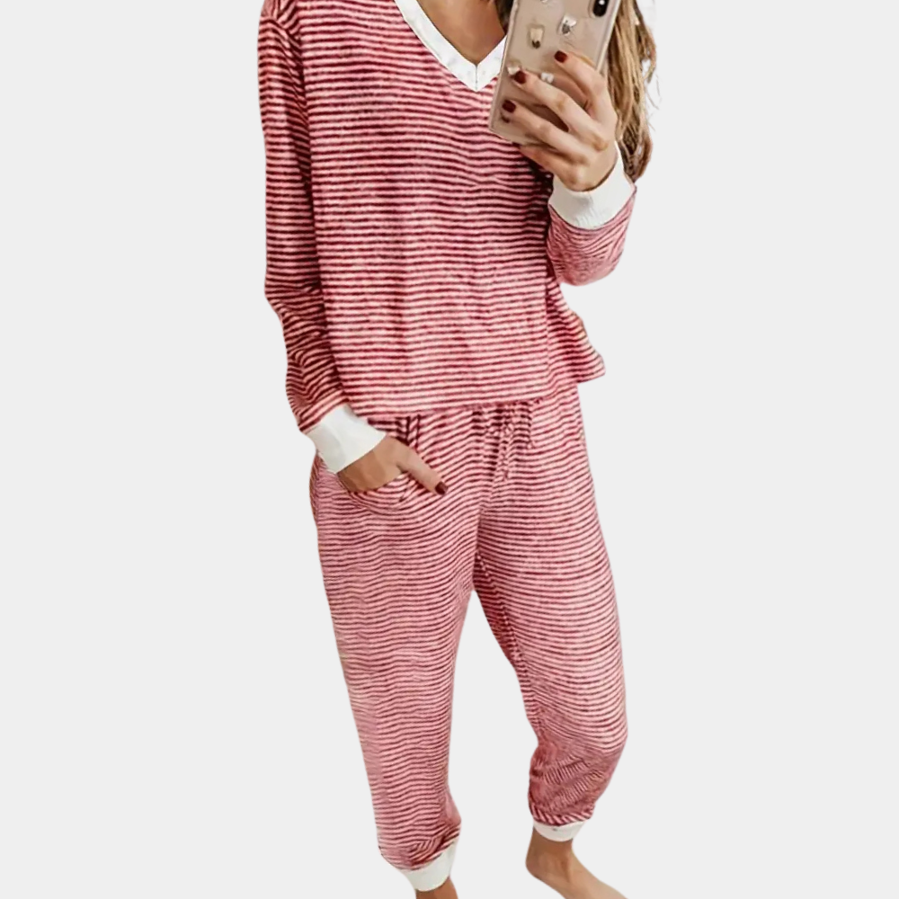 2-delige pyjama set - stijlvolle dames lounge outfit