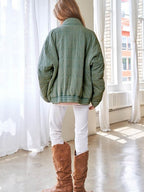 Dames gewatteerde shacket - zachte en comfortabele jas met ritssluiting - Bakkermode.nl