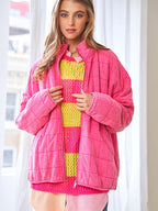 Dames gewatteerde shacket - zachte en comfortabele jas met ritssluiting - Bakkermode.nl