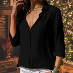 Dames chiffon blouse - stijlvolle button-up shirt voor casual en kantoorlook