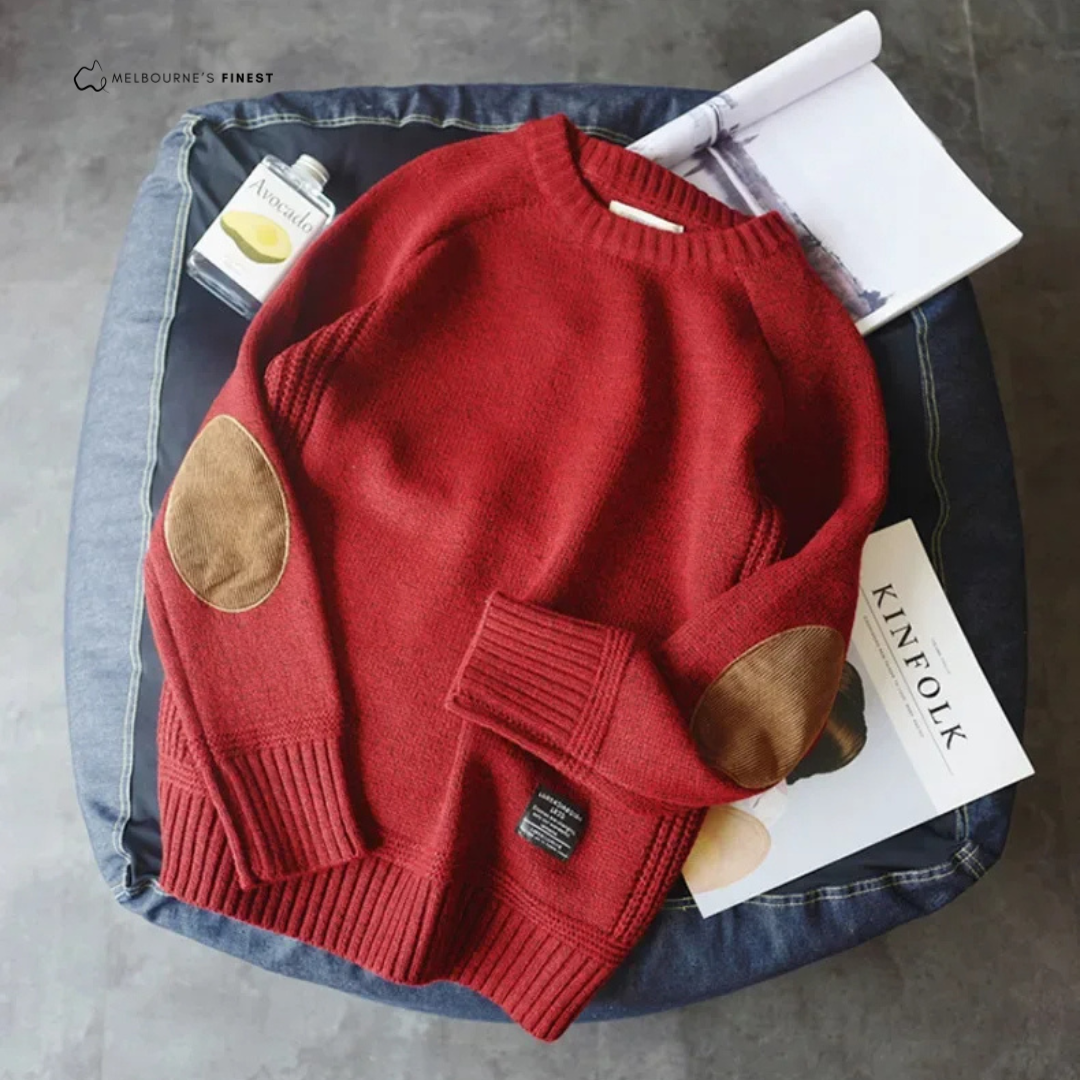 Trui - stijlvolle pullover met elleboogpatches voor dames