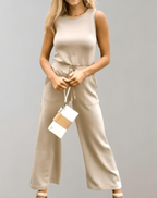 Dames relaxed fit jumpsuit - chique casual draagstijl met wijde pijpen