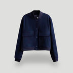 Cropped dames bomberjack - stijlvol jasje met knoopsluiting - Bakkermode.nl