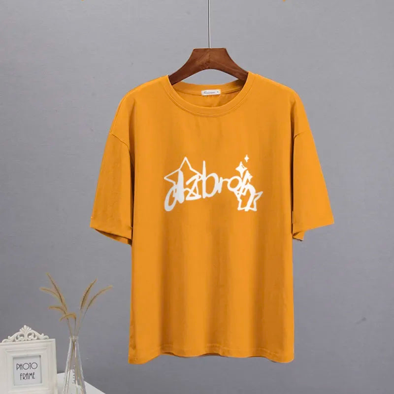 Trendy t-shirt met grafische print - Bakkermode.nl