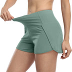Hoge taille sportshorts met zakken - Bakkermode.nl