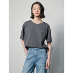 Oversized zwart t-shirt jurk met 'what?' print - Bakkermode.nl