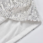 Zilveren glitter shorts - trendy dames glitter bottoms