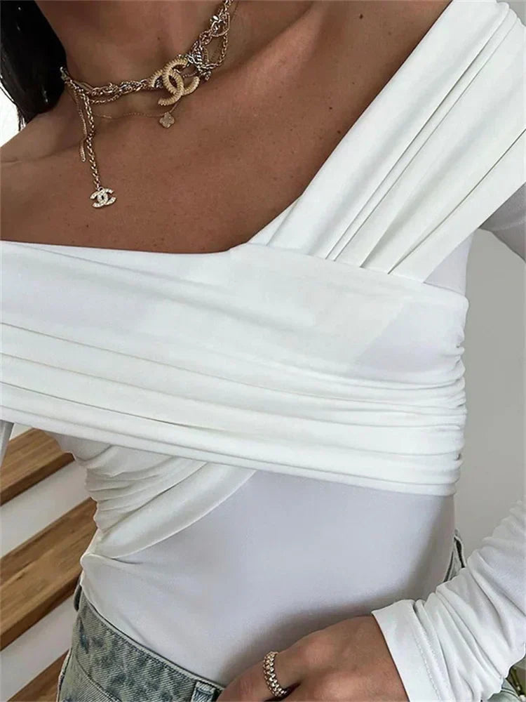 Langsleeve off-shoulder top - chique blouse voor dames