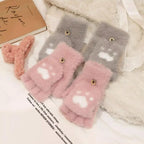 Vingerloze handschoenen - zachte bont dames handwarmers