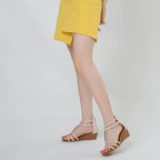 Witte sleehaksandalen met kruisbanden - Bakkermode.nl