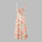 Bloemenjurk met strikbandjes en split - Bakkermode.nl