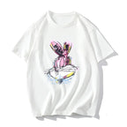 Oversized T-shirt met konijnenprint - Bakkermode.nl