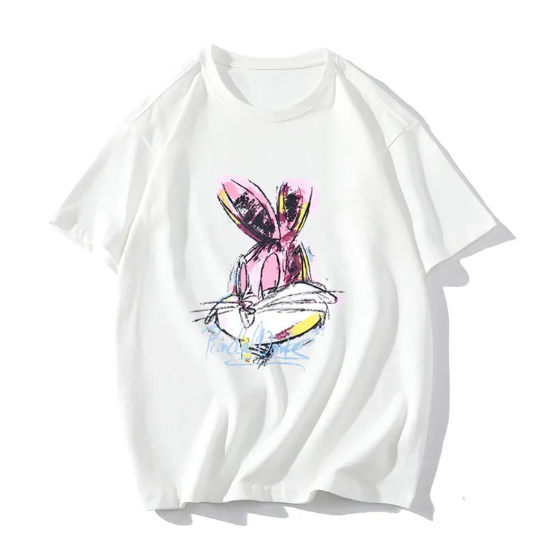 Oversized T-shirt met konijnenprint - Bakkermode.nl