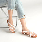 Sandalen met kruisbanden in meerdere kleuren - Bakkermode.nl