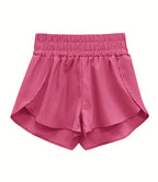 Roze sportieve shorts met hoge taille - Bakkermode.nl