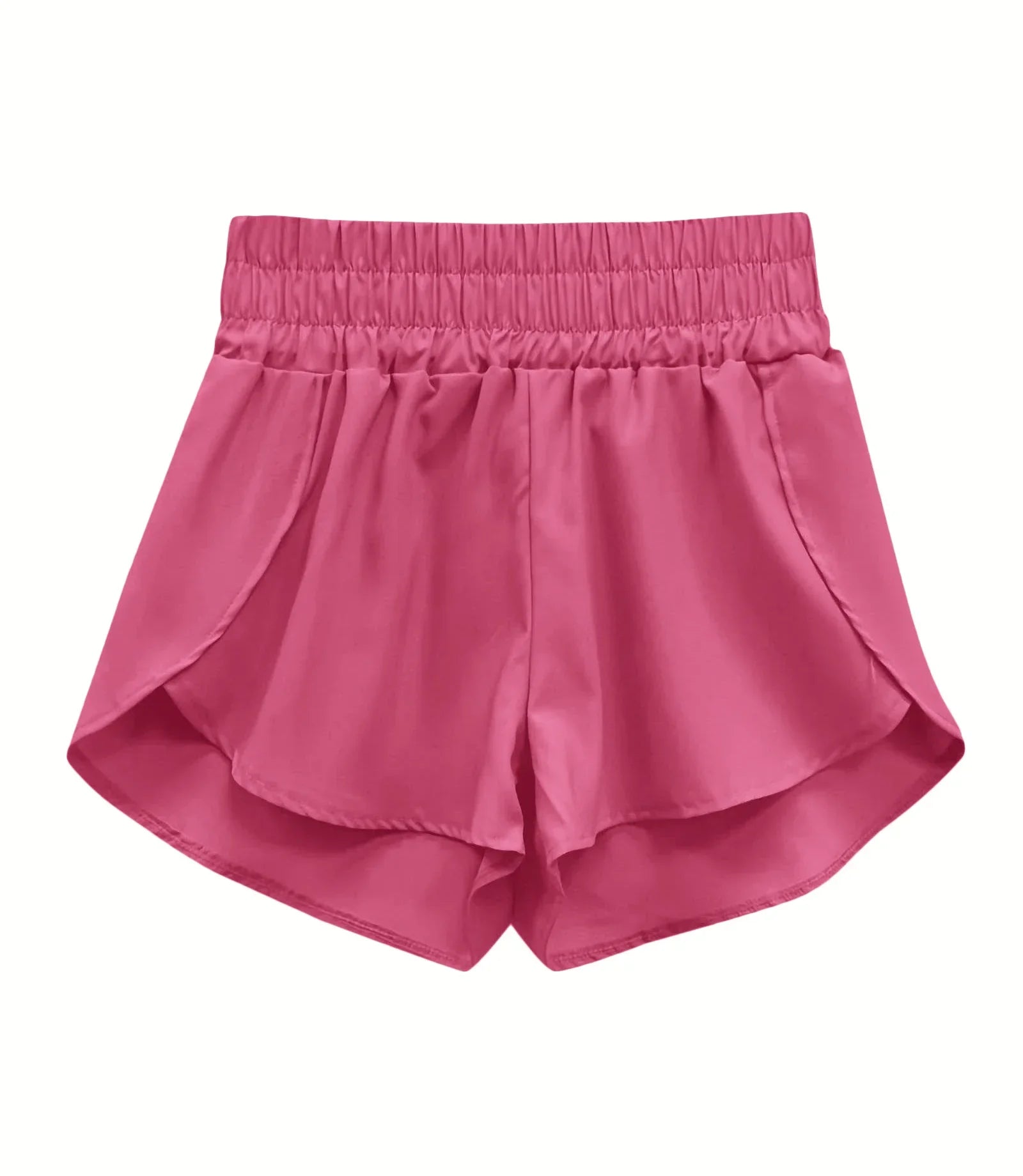 Roze sportieve shorts met hoge taille - Bakkermode.nl