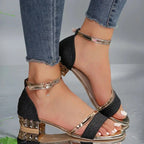 Dames sandalen met elegante open teen en enkelband - voor zomerse uitjes