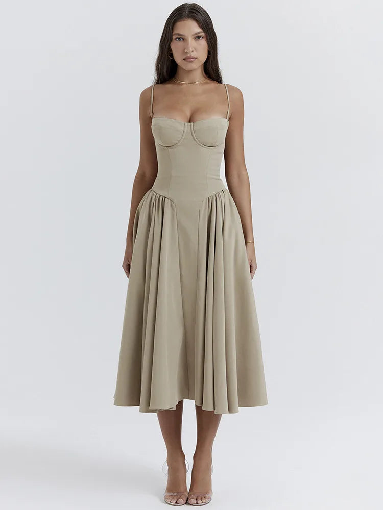 Strapless jurk met volle rok - Bakkermode.nl