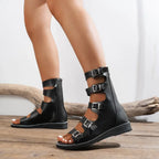 Stoere gladiatorsandalen met gespen - Bakkermode.nl