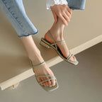 Minimalistische sandalen met bandjes - Bakkermode.nl