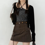 Utility mini rok met zakken - Bakkermode.nl