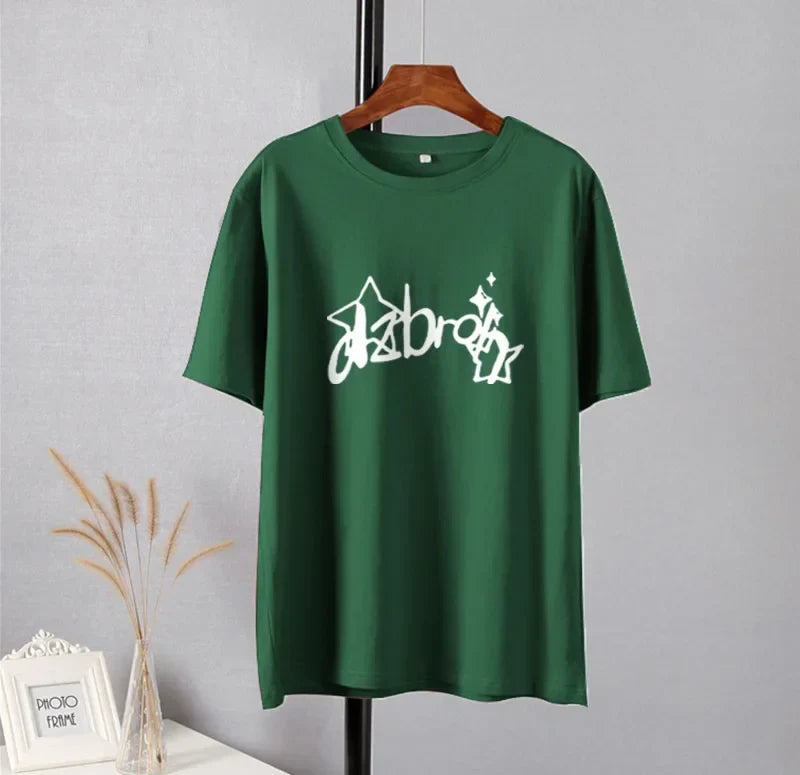 Trendy t-shirt met grafische print - Bakkermode.nl