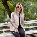 Dames regenjas met lichtgewicht gewatteerd design - stijlvolle casual buitenjas