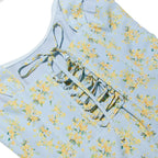 Off-shoulder bloemenjurk met split - Bakkermode.nl