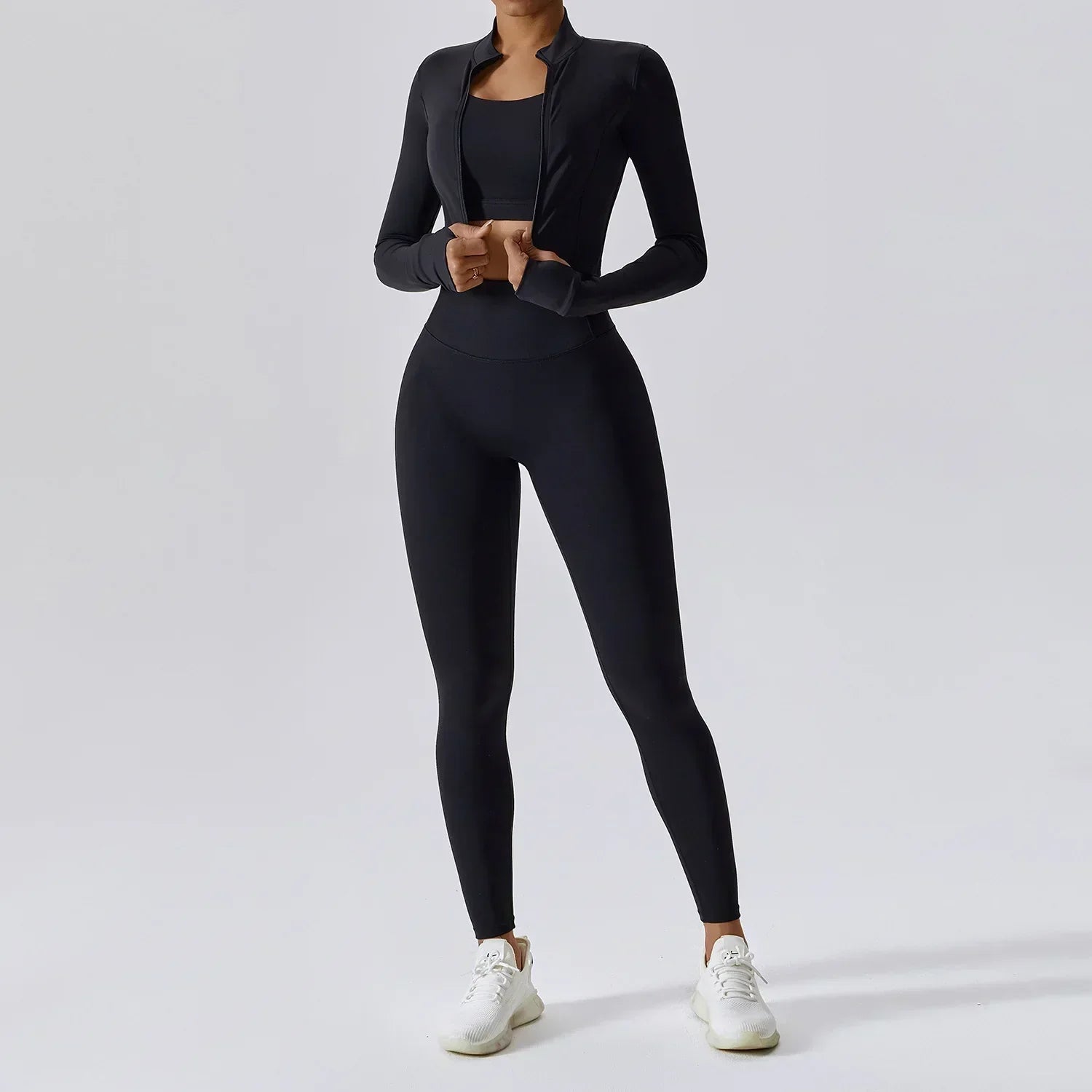 2-delig vrouwen sportset - vormgevende activewear voor training en yogasessies