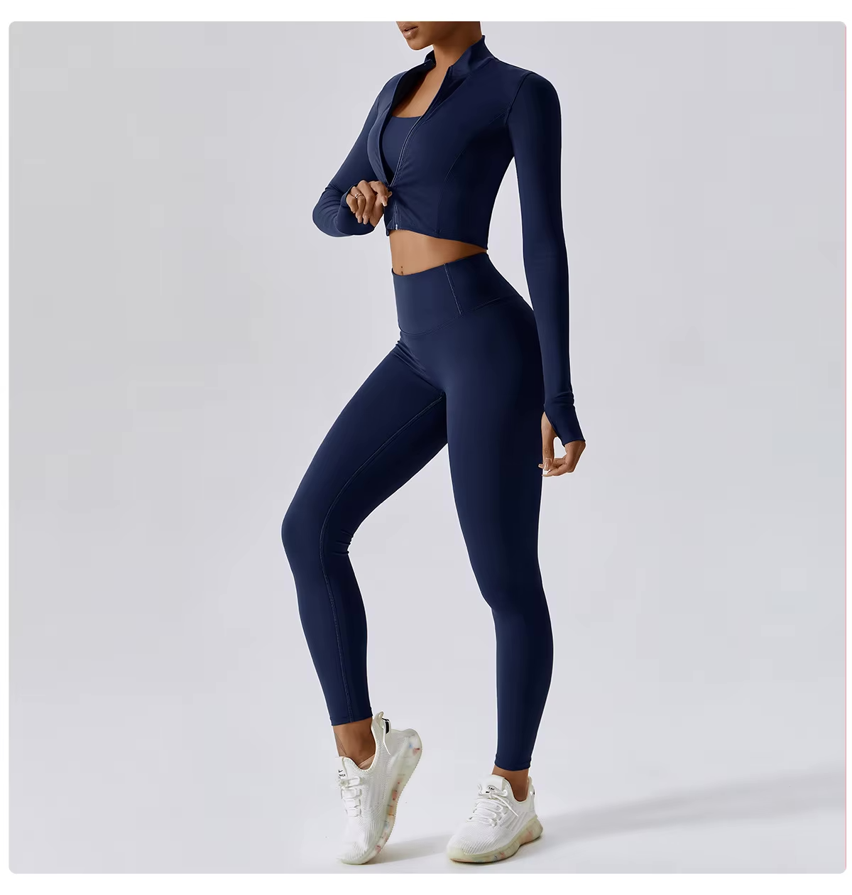 2-delig vrouwen sportset - vormgevende activewear voor training en yogasessies