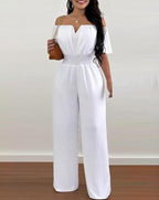 Jumpsuit - trendy off-shoulder damesoutfit